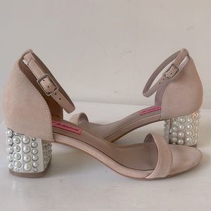 Betsey Johnson pearled block heels